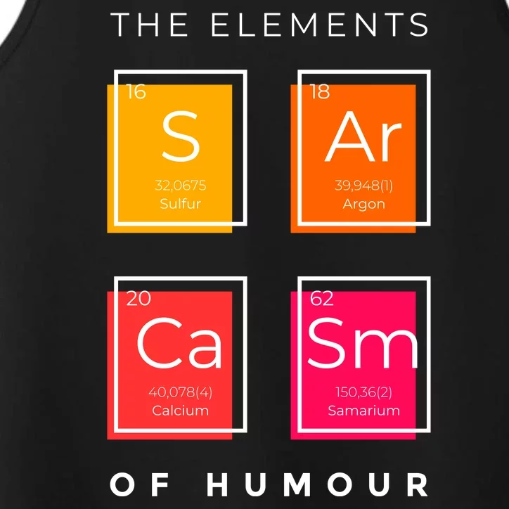 Sarcasm The Elements Of Humour Funny Performance Tank