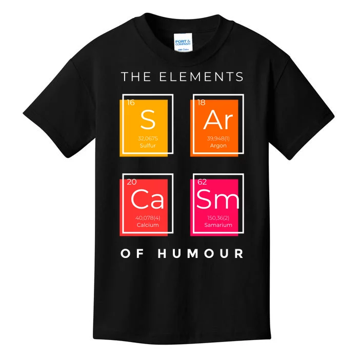 Sarcasm The Elements Of Humour Funny Kids T-Shirt