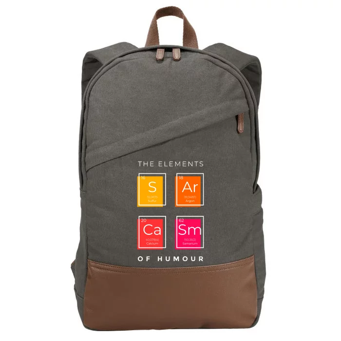 Sarcasm The Elements Of Humour Funny Cotton Canvas Backpack