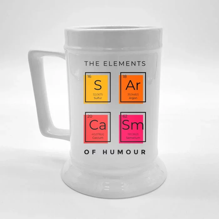 Sarcasm The Elements Of Humour Funny Front & Back Beer Stein