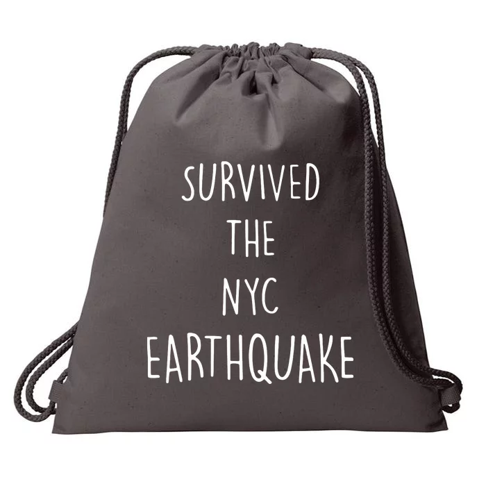 Survived The Earthquake The Nyc Drawstring Bag