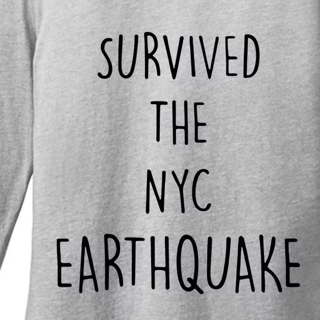 Survived The Earthquake The Nyc Womens CVC Long Sleeve Shirt