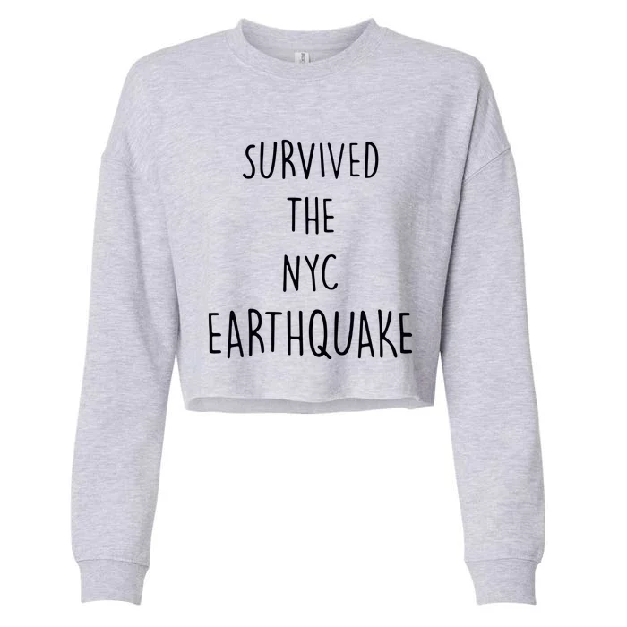 Survived The Earthquake The Nyc Cropped Pullover Crew