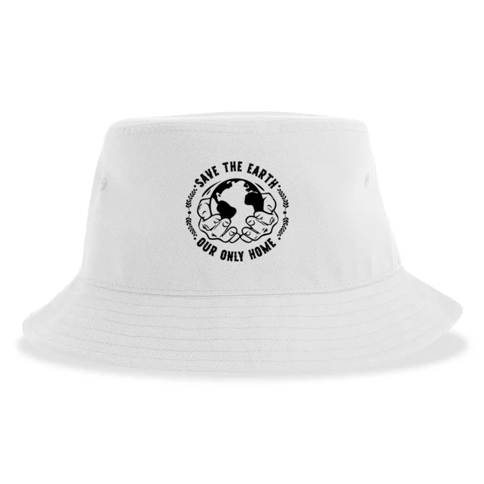 Save The Earth Environmental  Recycle Sustainable Bucket Hat