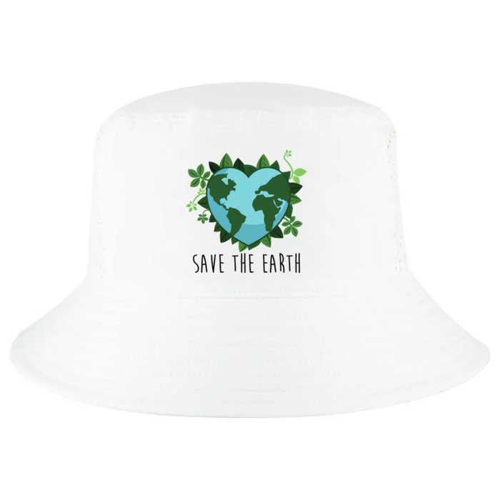 Save The Earth Planet Heart Earth Day Cool Comfort Performance Bucket Hat