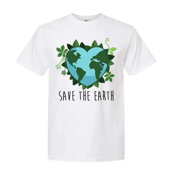 Save The Earth Planet Heart Earth Day Garment-Dyed Heavyweight T-Shirt