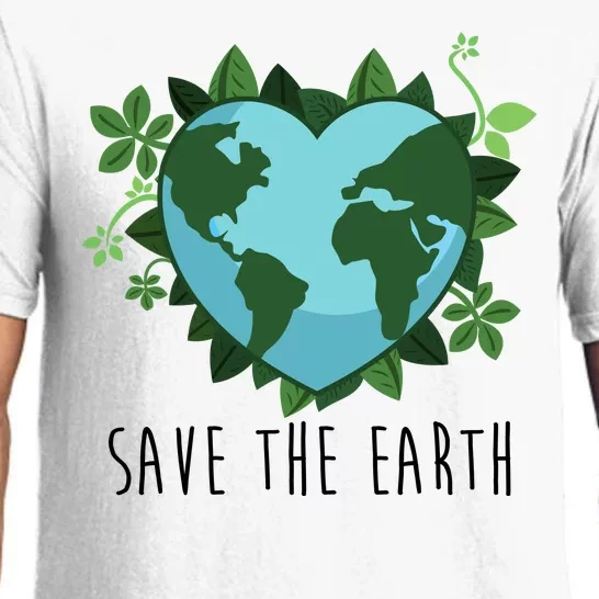 Save The Earth Planet Heart Earth Day Pajama Set