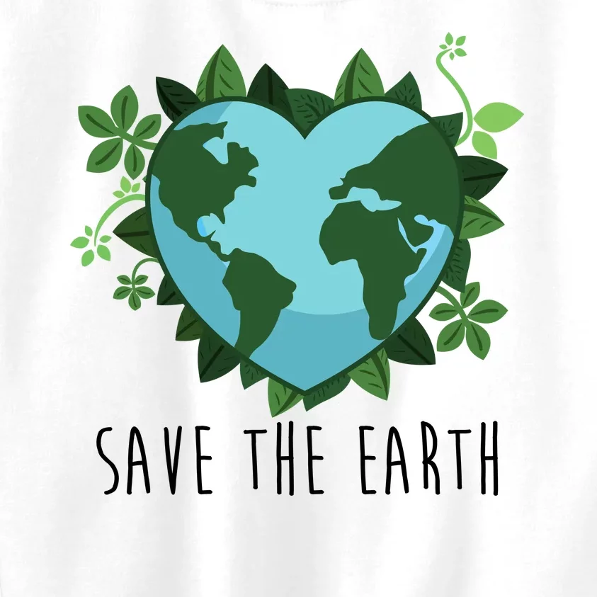 Save The Earth Planet Heart Earth Day Kids Sweatshirt