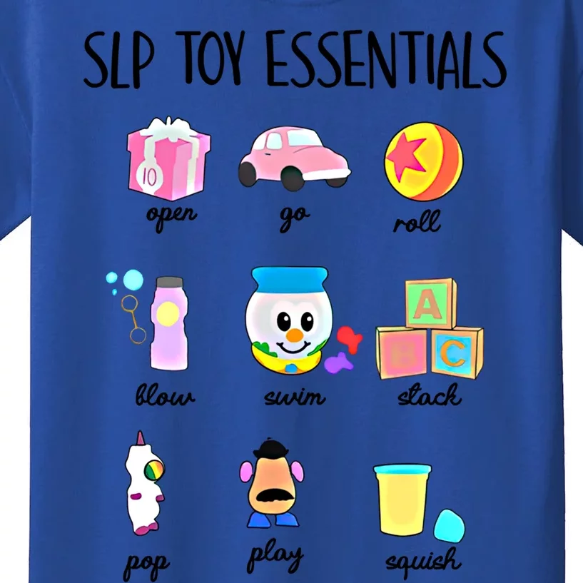 Slip Toy Essentials Slp Speech Pathologist Speech Therapy Gift Kids T-Shirt