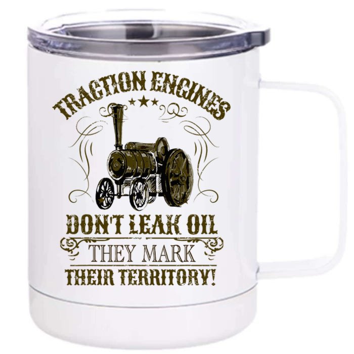 Steam Traction Engine Retirement Idea Steam Engine Front & Back 12oz Stainless Steel Tumbler Cup