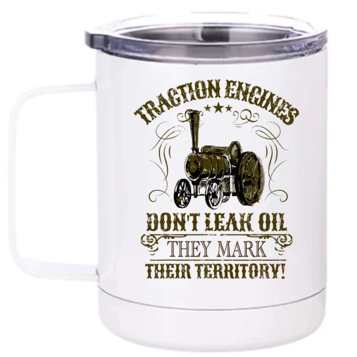 Steam Traction Engine Retirement Idea Steam Engine Front & Back 12oz Stainless Steel Tumbler Cup