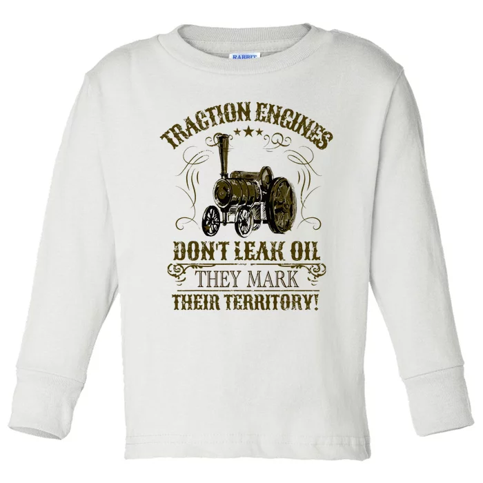 Steam Traction Engine Retirement Idea Steam Engine Toddler Long Sleeve Shirt