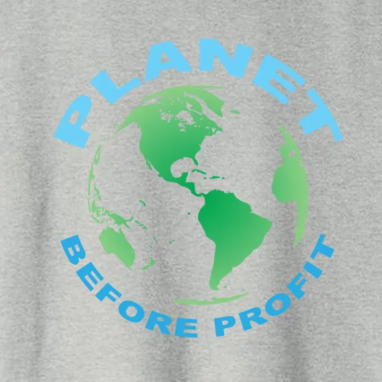 Save The Earth Day Planet Over Profit Sustainability Gift Women's Crop Top Tee