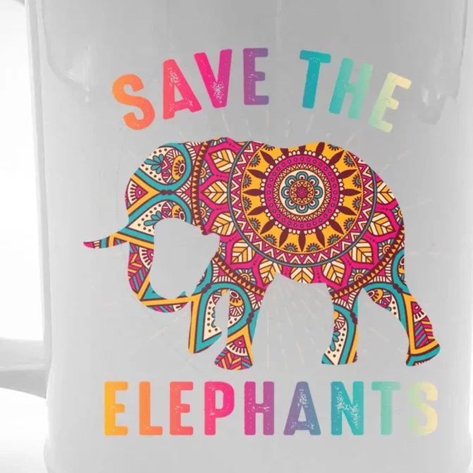 Save The Elephants Earth Day Climate Change Cool Gift Front & Back Beer Stein