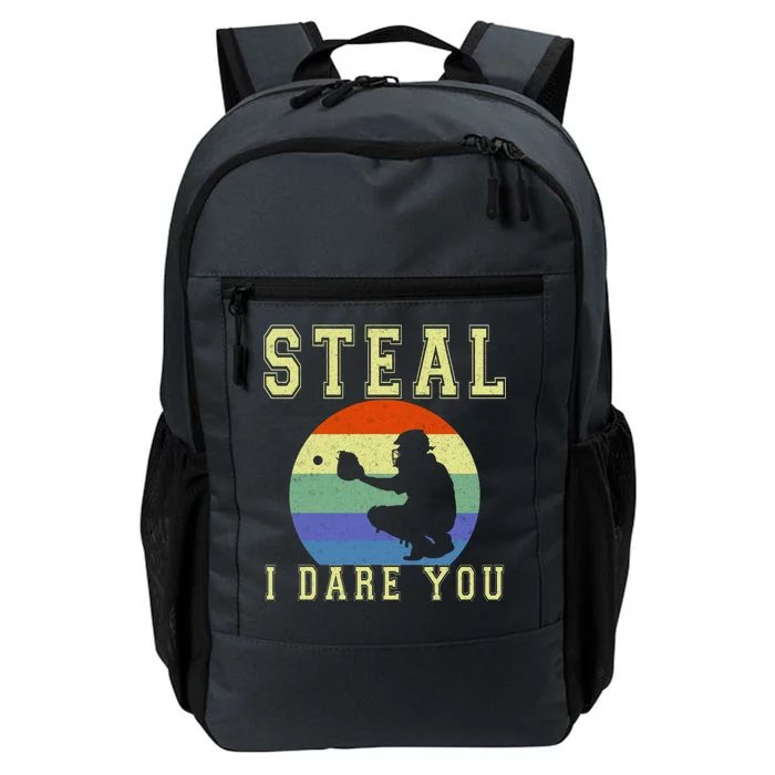 Steal I Dare You Vintage Funny Baseball Daily Commute Backpack