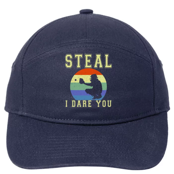 Steal I Dare You Vintage Funny Baseball 7-Panel Snapback Hat