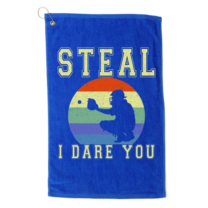 Steal I Dare You Vintage Funny Baseball Platinum Collection Golf Towel