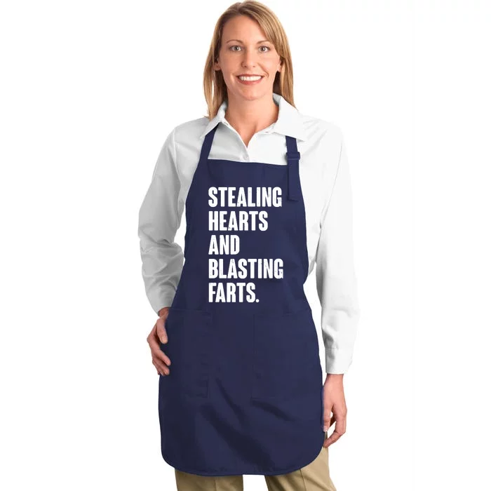 Stealing Hearts And Blasting Farts Full-Length Apron With Pocket