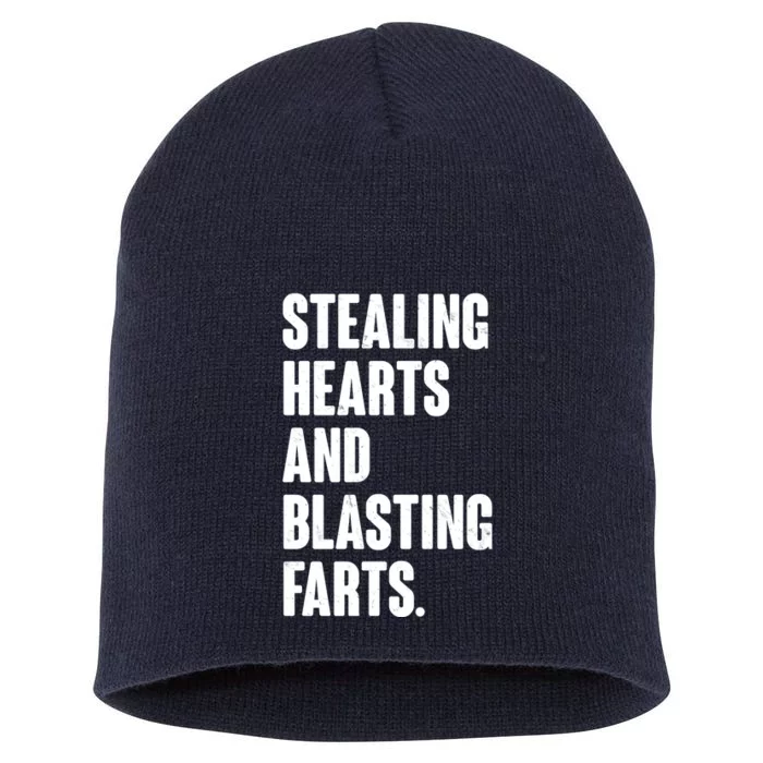 Stealing Hearts And Blasting Farts Short Acrylic Beanie