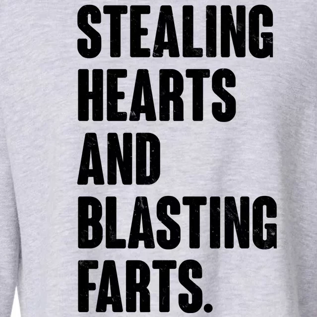 Stealing Hearts And Blasting Farts Cropped Pullover Crew