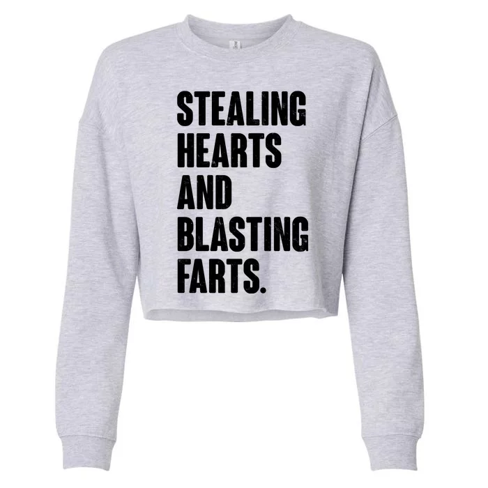 Stealing Hearts And Blasting Farts Cropped Pullover Crew