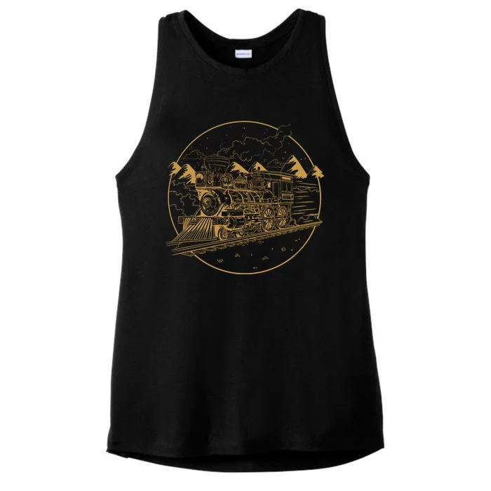 Steam Train Ladies Tri-Blend Wicking Tank