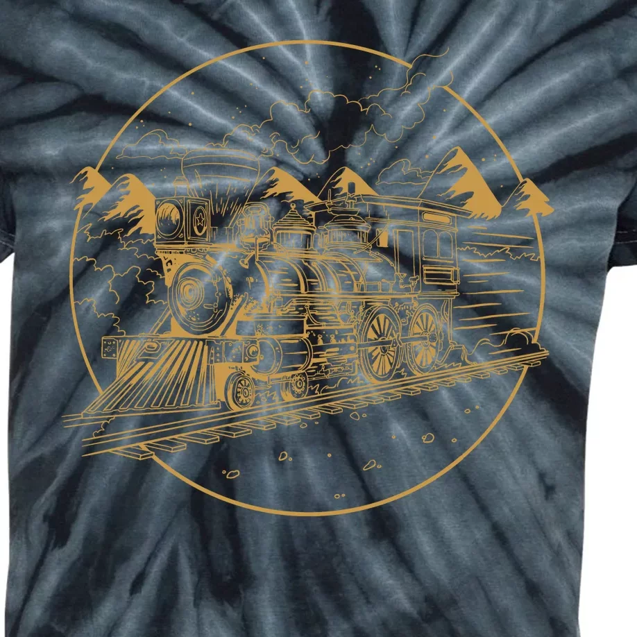 Steam Train Kids Tie-Dye T-Shirt