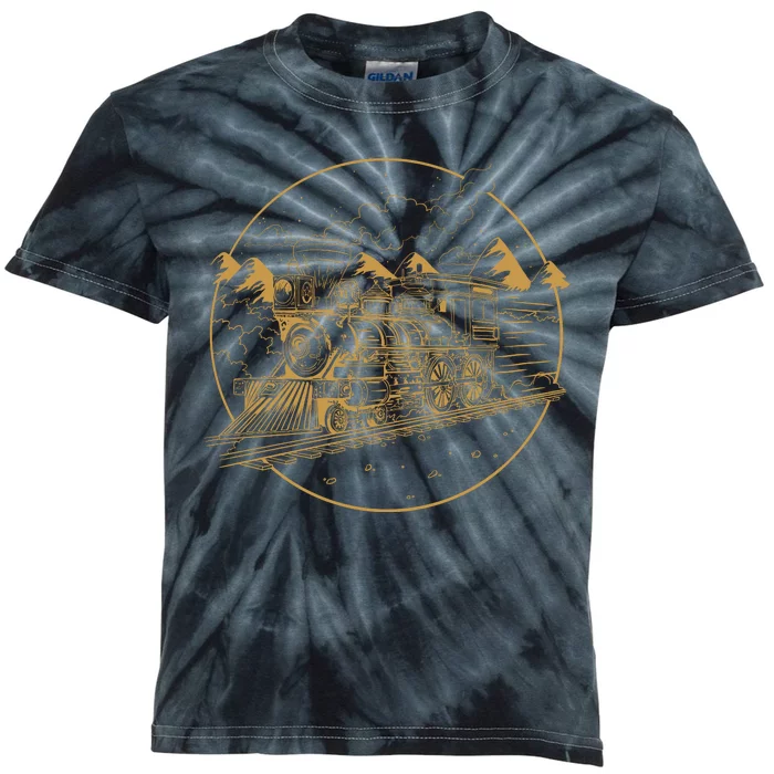 Steam Train Kids Tie-Dye T-Shirt