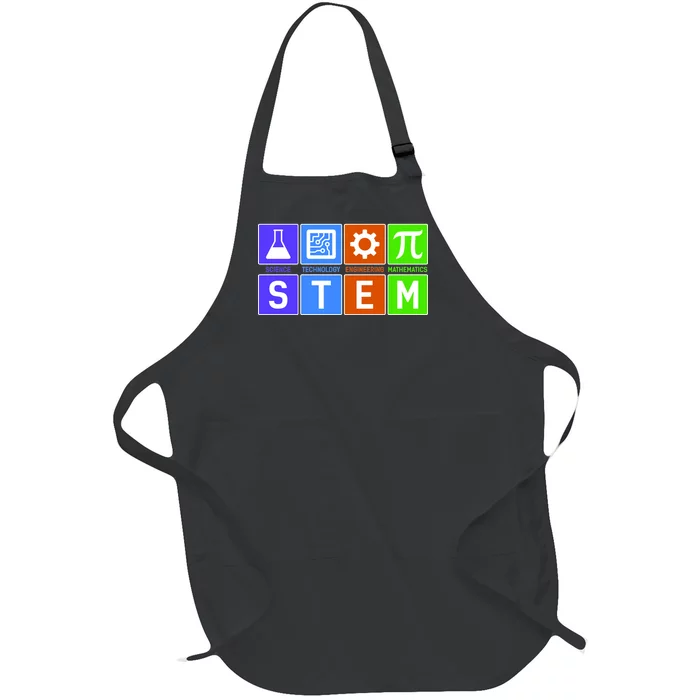 STEM - Science Technology Engineering Mathematics Full-Length Apron With Pocket