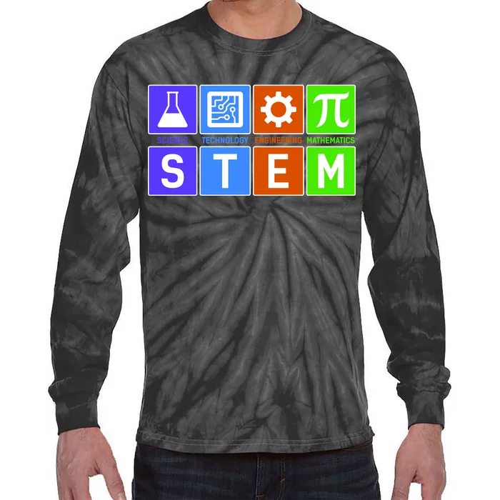 STEM - Science Technology Engineering Mathematics Tie-Dye Long Sleeve Shirt