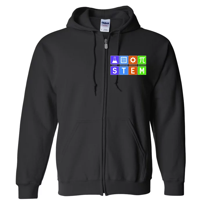 STEM - Science Technology Engineering Mathematics Full Zip Hoodie