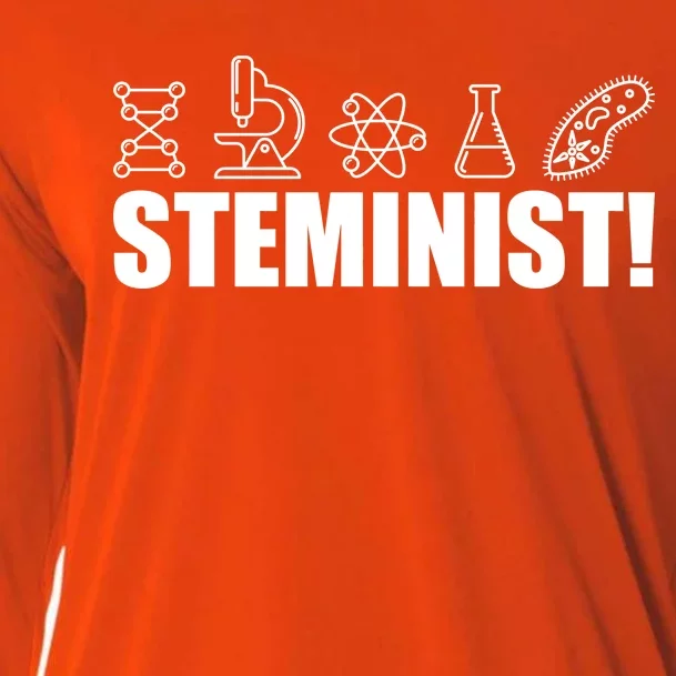 Steminist March For Science Logo Cooling Performance Long Sleeve Crew