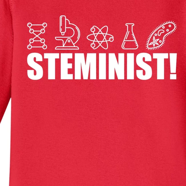 Steminist March For Science Logo Baby Long Sleeve Bodysuit