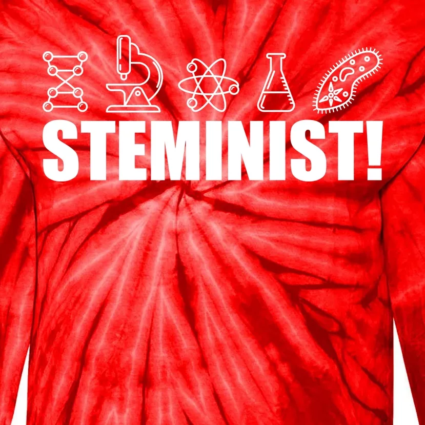 Steminist March For Science Logo Tie-Dye Long Sleeve Shirt