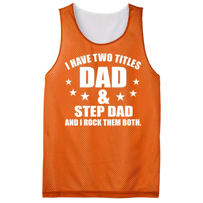 Step Dad Rocks Mesh Reversible Basketball Jersey Tank