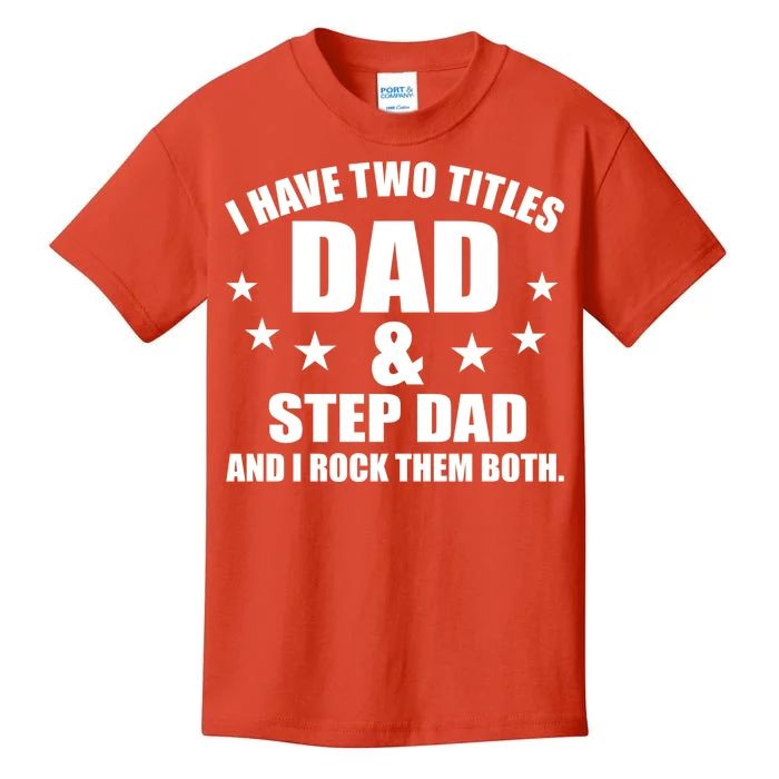 Step Dad Rocks Kids T-Shirt