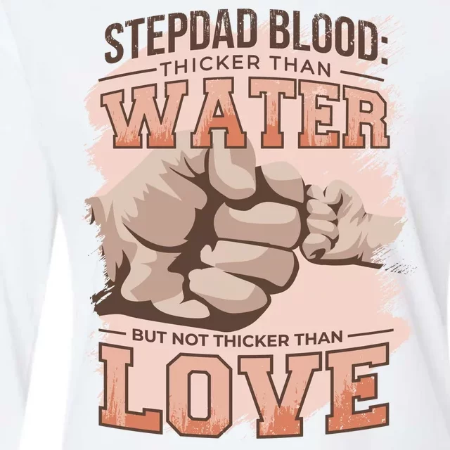 Stepdad Blood Love Womens Cotton Relaxed Long Sleeve T-Shirt