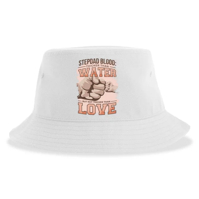 Stepdad Blood Love Sustainable Bucket Hat