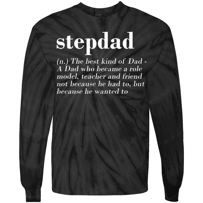 Stepdad Definition Tie-Dye Long Sleeve Shirt