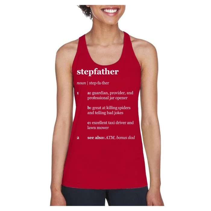 Stepfather Noun Definition Women's Racerback Tank