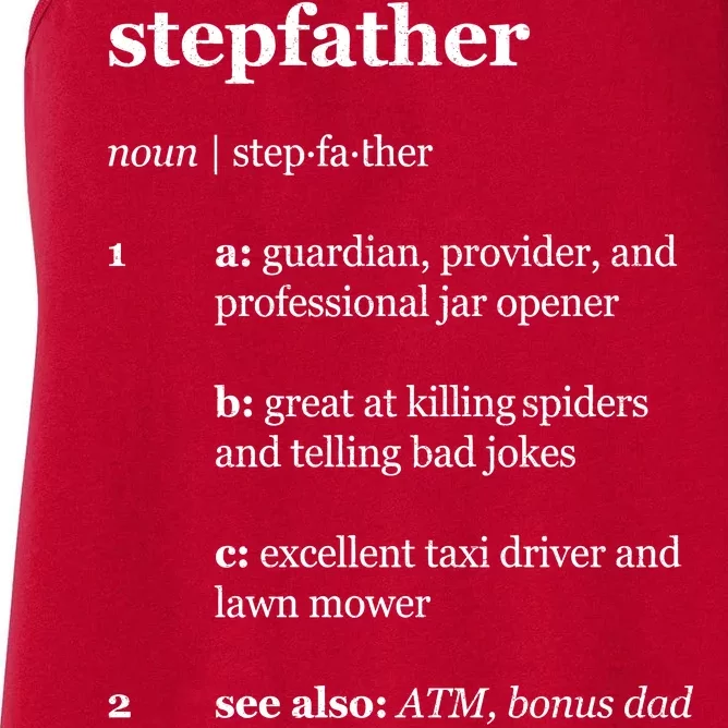 Stepfather Noun Definition Women's Racerback Tank