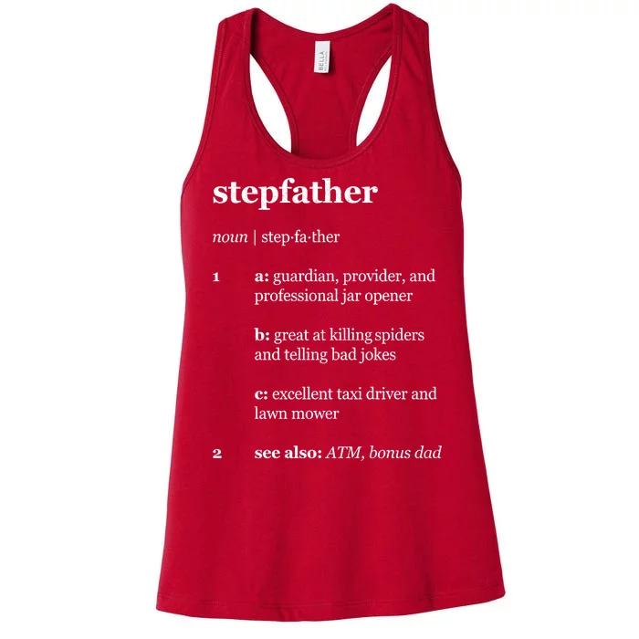 Stepfather Noun Definition Women's Racerback Tank