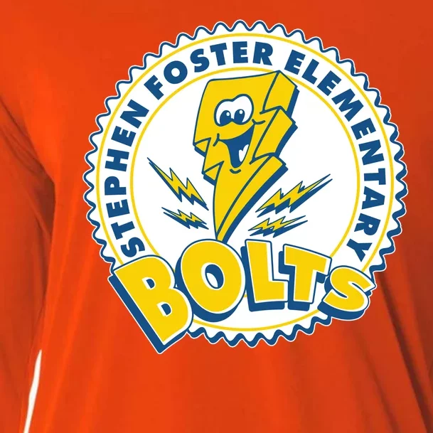 Stephen Foster Elementary Bolts Logo Cooling Performance Long Sleeve Crew