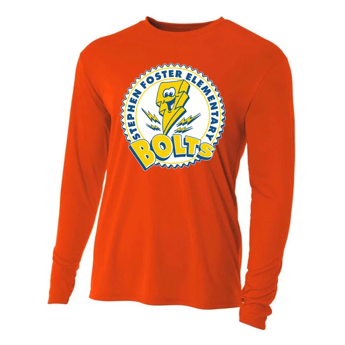 Stephen Foster Elementary Bolts Logo Cooling Performance Long Sleeve Crew