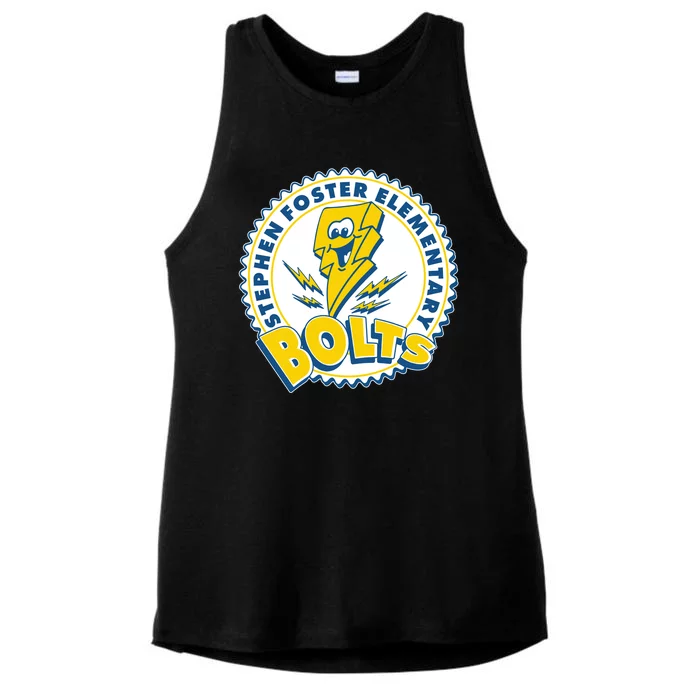 Stephen Foster Elementary Bolts Logo Ladies Tri-Blend Wicking Tank