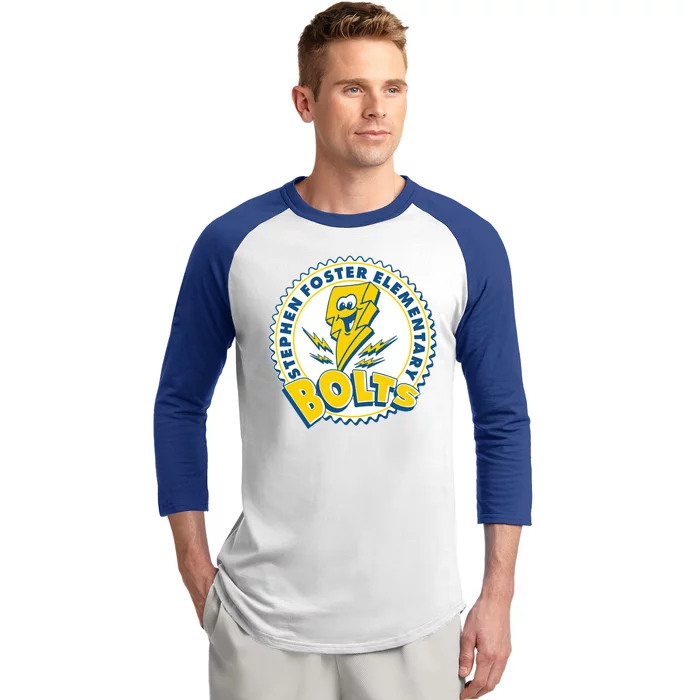 Stephen Foster Elementary Bolts Logo Baseball Sleeve Shirt