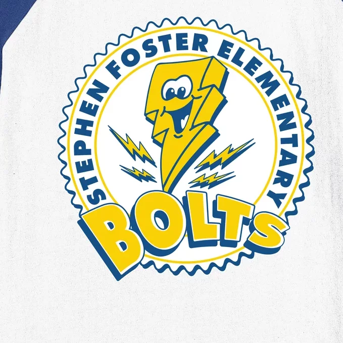 Stephen Foster Elementary Bolts Logo Baseball Sleeve Shirt