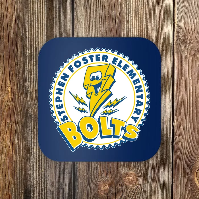 Stephen Foster Elementary Bolts Logo Coaster