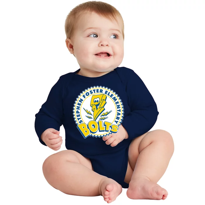 Stephen Foster Elementary Bolts Logo Baby Long Sleeve Bodysuit