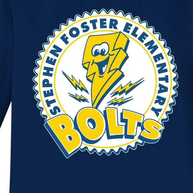 Stephen Foster Elementary Bolts Logo Baby Long Sleeve Bodysuit